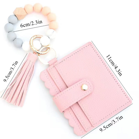 Pink card holder